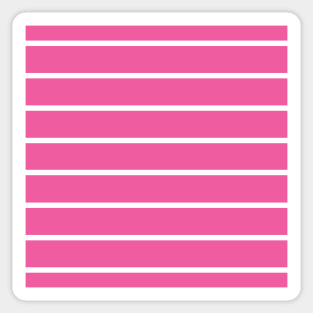 Narrow deep pink and white stripes 4 Sticker